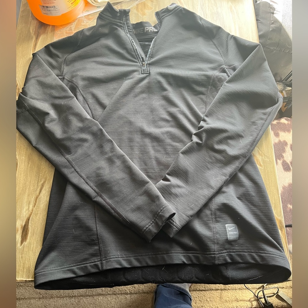 Black Nike quarter zip shirt